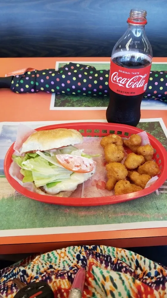 California Cheeseburger Breaded Cauliflower and a Coke