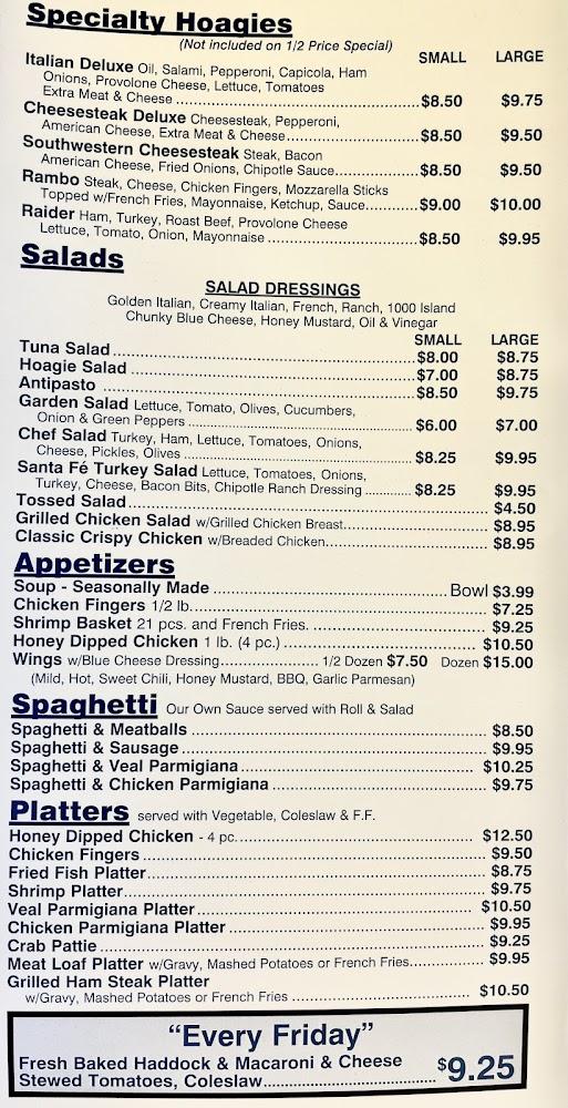 Tommy's Italian Specialty Shop Menu image 3